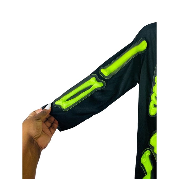 Fun World Kids Spooky Skeleton Halloween Costume Size Medium (8-10) - Picture 2 of 7